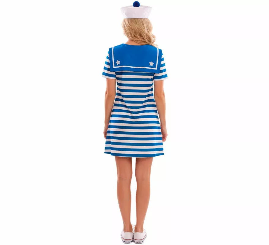 Translation missing: de.Disfraz de Marinera azul a rayas para mujer