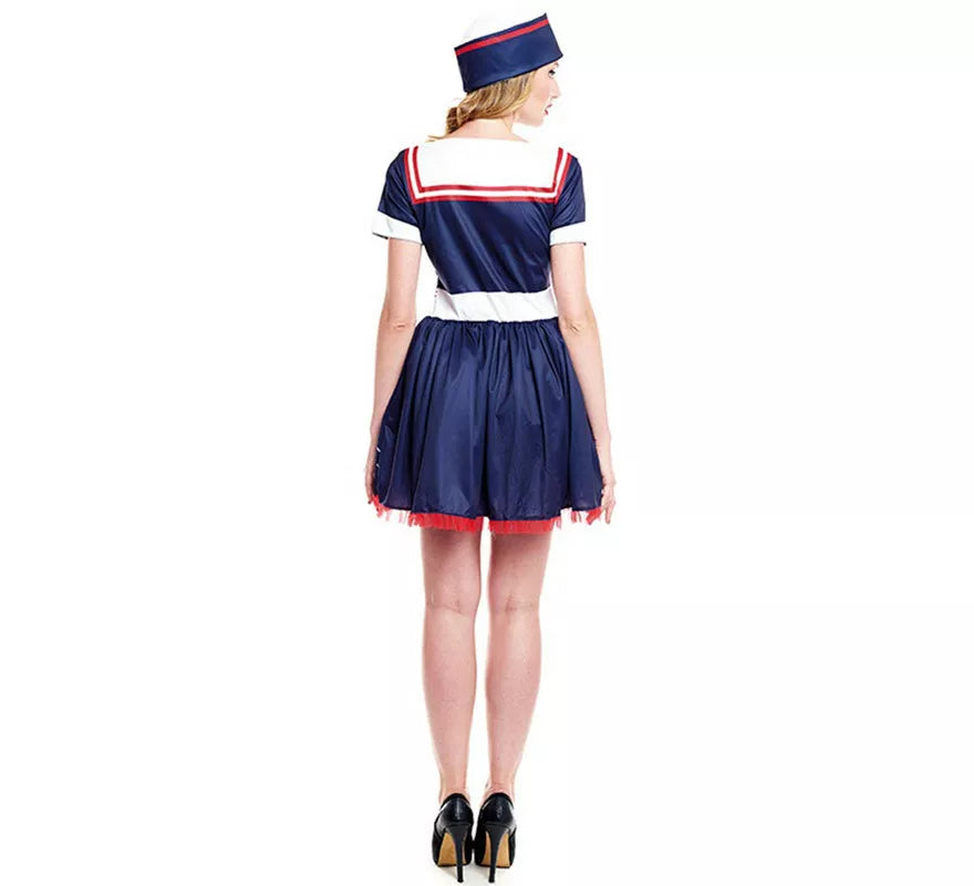 Translation missing: de.Disfraz de Marinera azul marino Pin Up para mujer