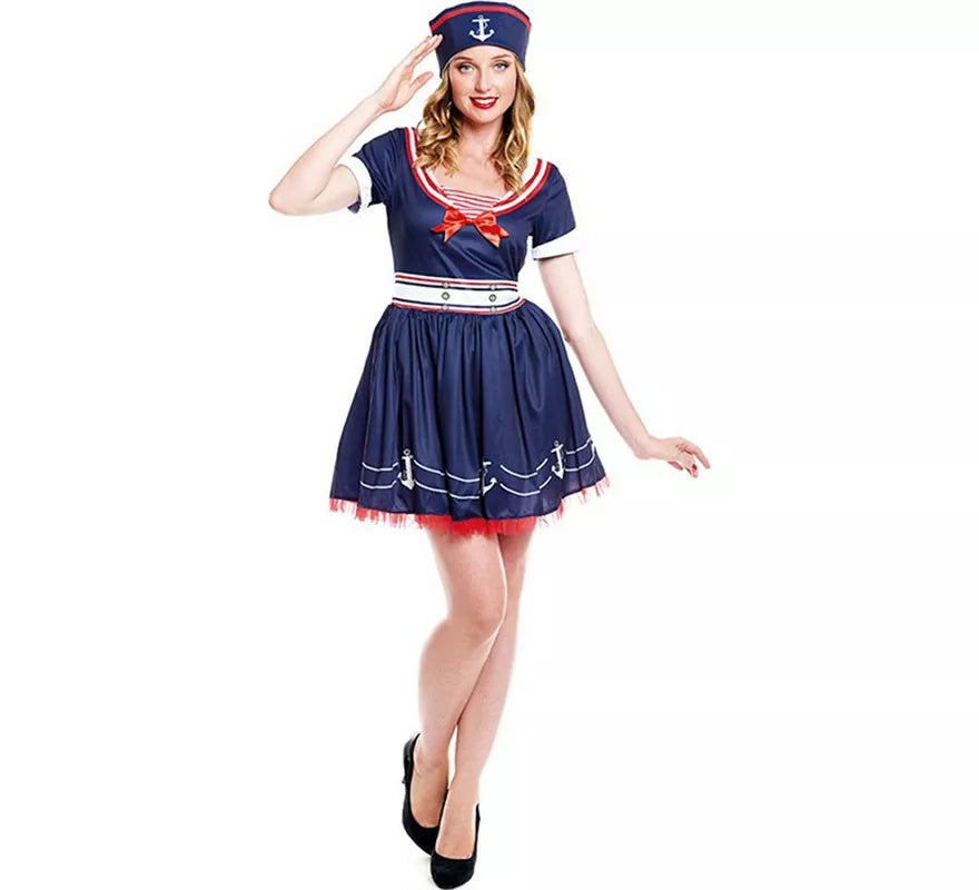 Translation missing: de.Disfraz de Marinera azul marino Pin Up para mujer