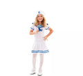 Disfraz de Marinera azul y blanco para niña