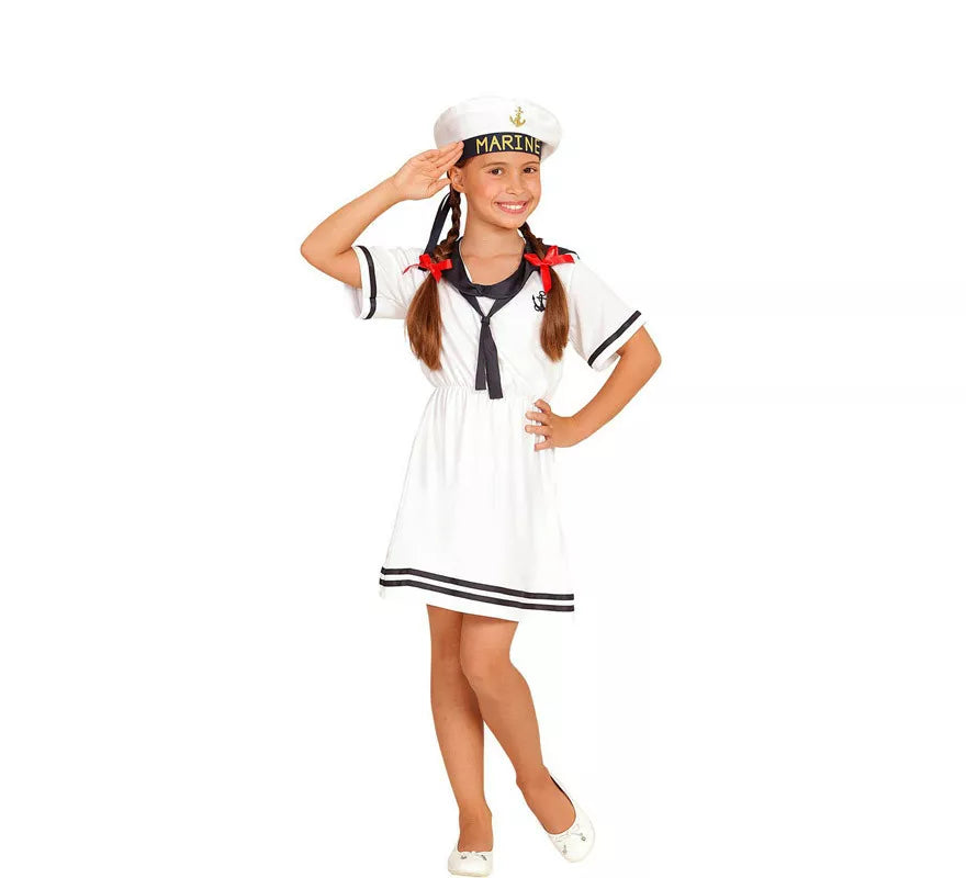 Translation missing: es.Disfraz de Marinera Blanco en Vestido para niña