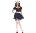 Disfraz de Marinera Grumete Vintage azul para mujer