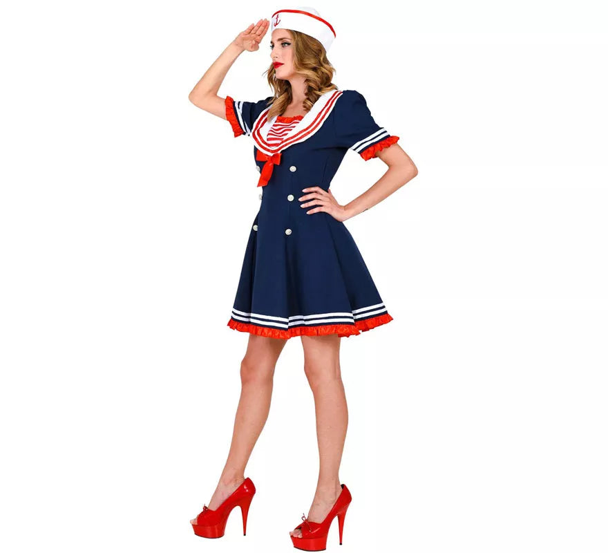 Translation missing: de.Disfraz de Marinera Vestido con Lazo Rojo para mujer