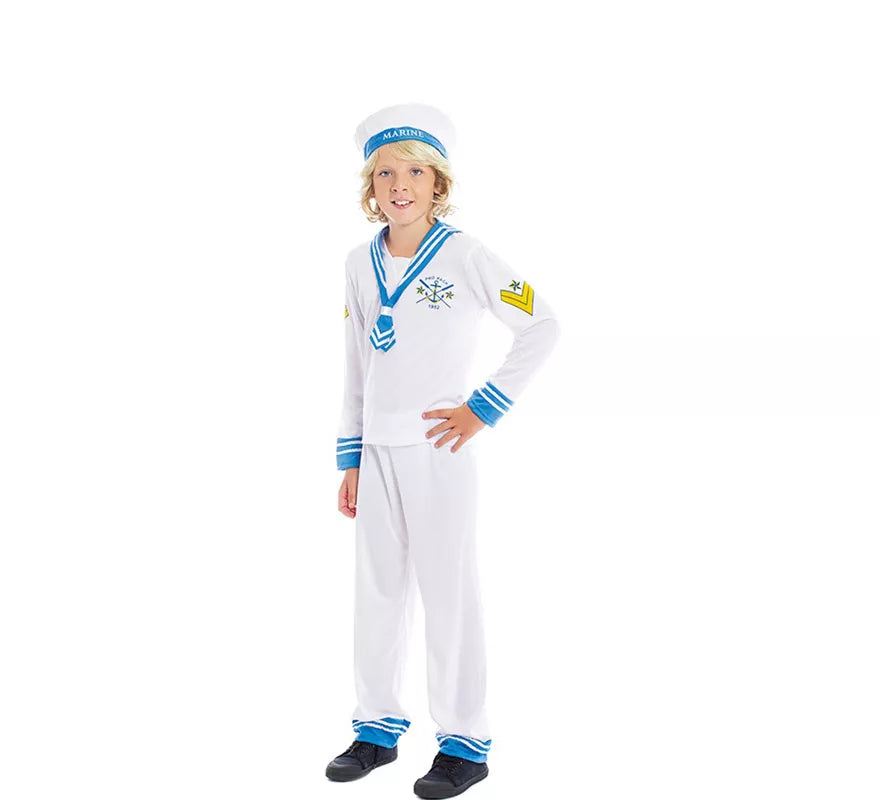 Disfraz de Marinero blanco Años 60 para niño