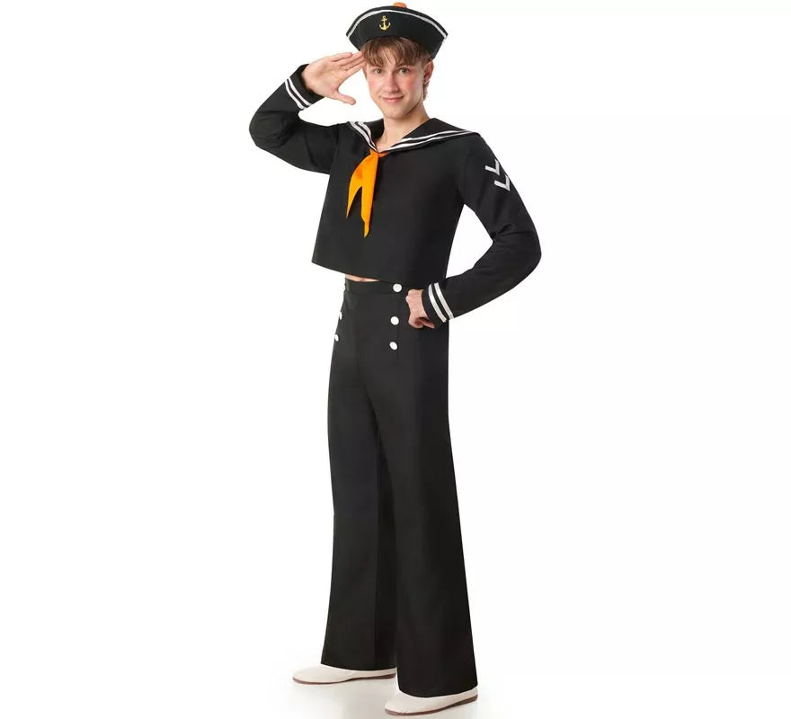 Translation missing: de.Disfraz de Marinero negro con Pantalón para hombre