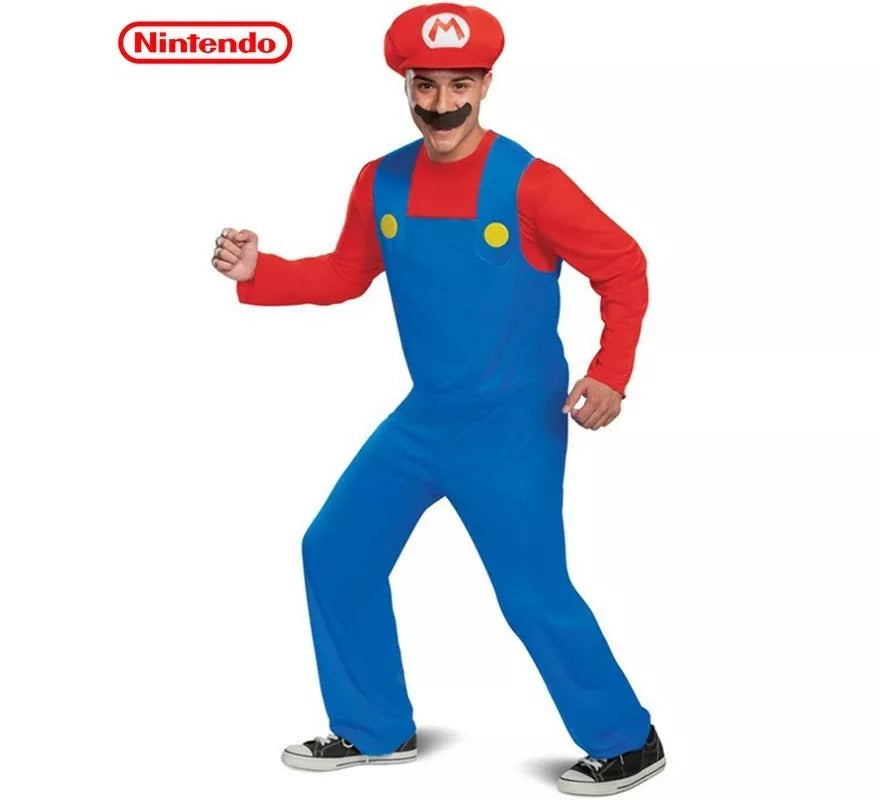 Translation missing: de.Disfraz de Mario Nintendo Super Mario Brothers clásico para hombre