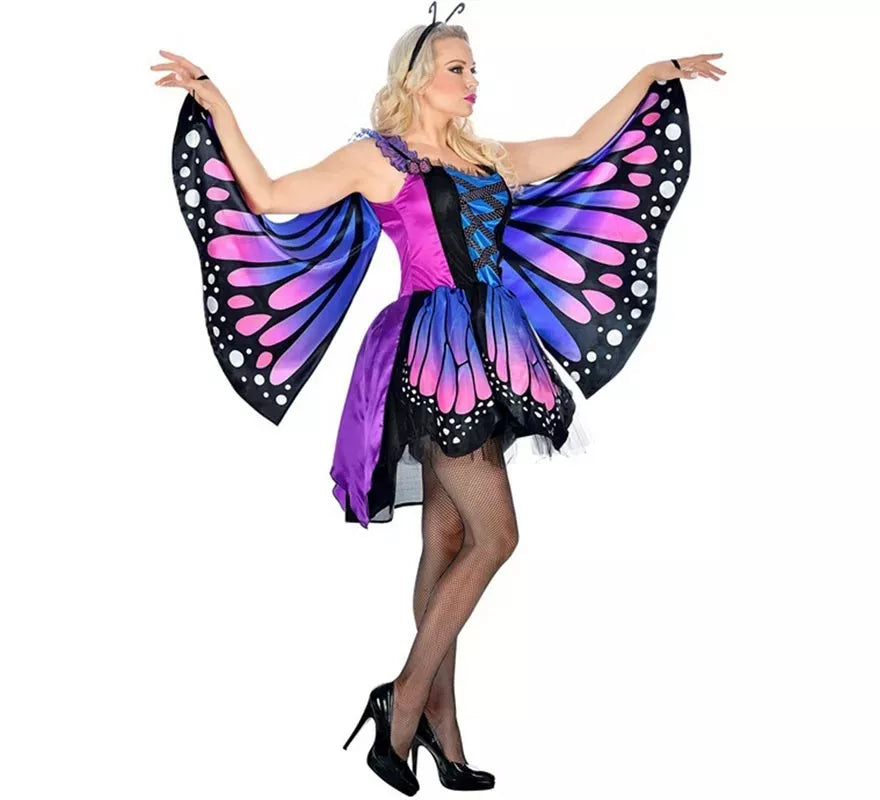 Translation missing: de.Disfraz de Mariposa azul con Alas para mujer
