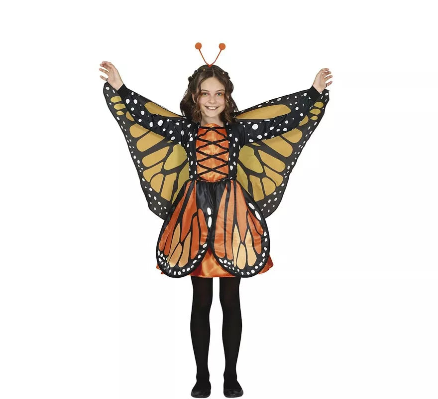 Translation missing: de.Disfraz de Mariposa Naranja con detalles para niña
