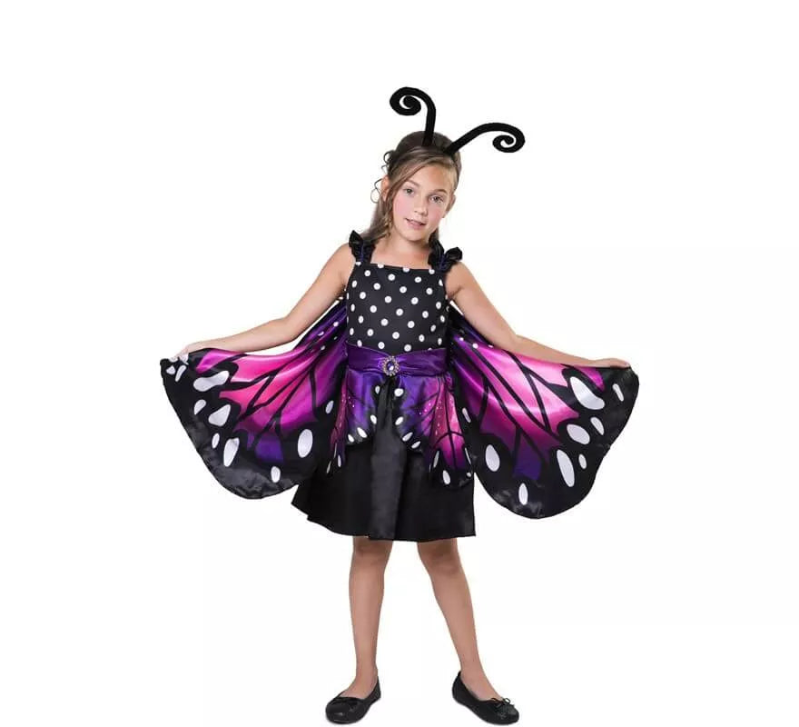 Translation missing: de.Disfraz de Mariposa rosa y morada para niña