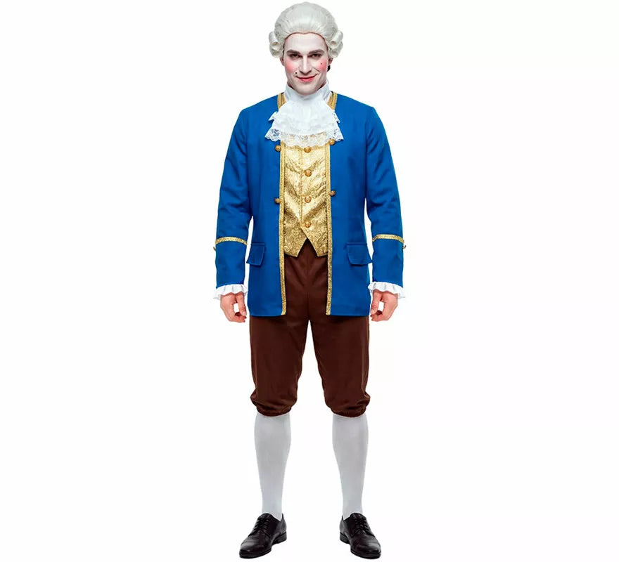 Translation missing: de.Disfraz de Marqués de Época azul para hombre