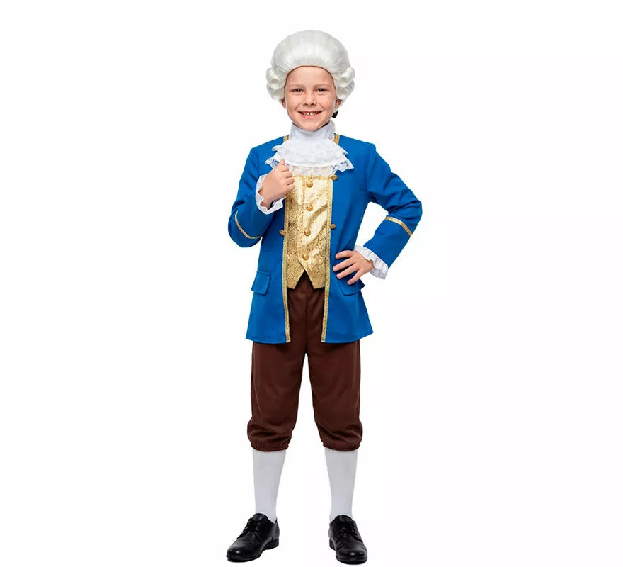 Translation missing: de.Disfraz de Marqués de Época azul para niño