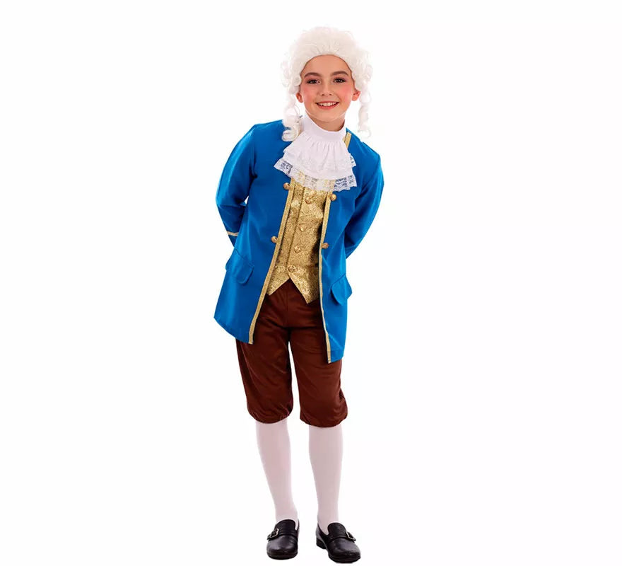 Translation missing: de.Disfraz de Marqués de Época azul para niño