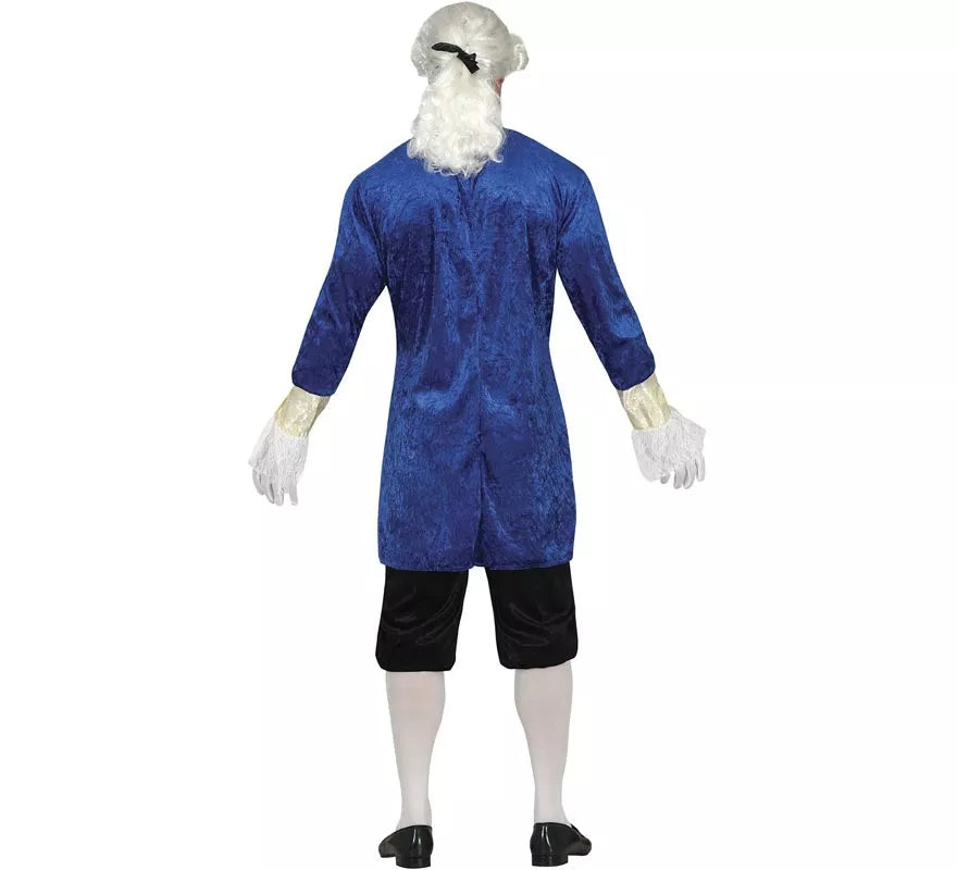 Translation missing: de.Disfraz de Marqués Distinguido Azul para hombre