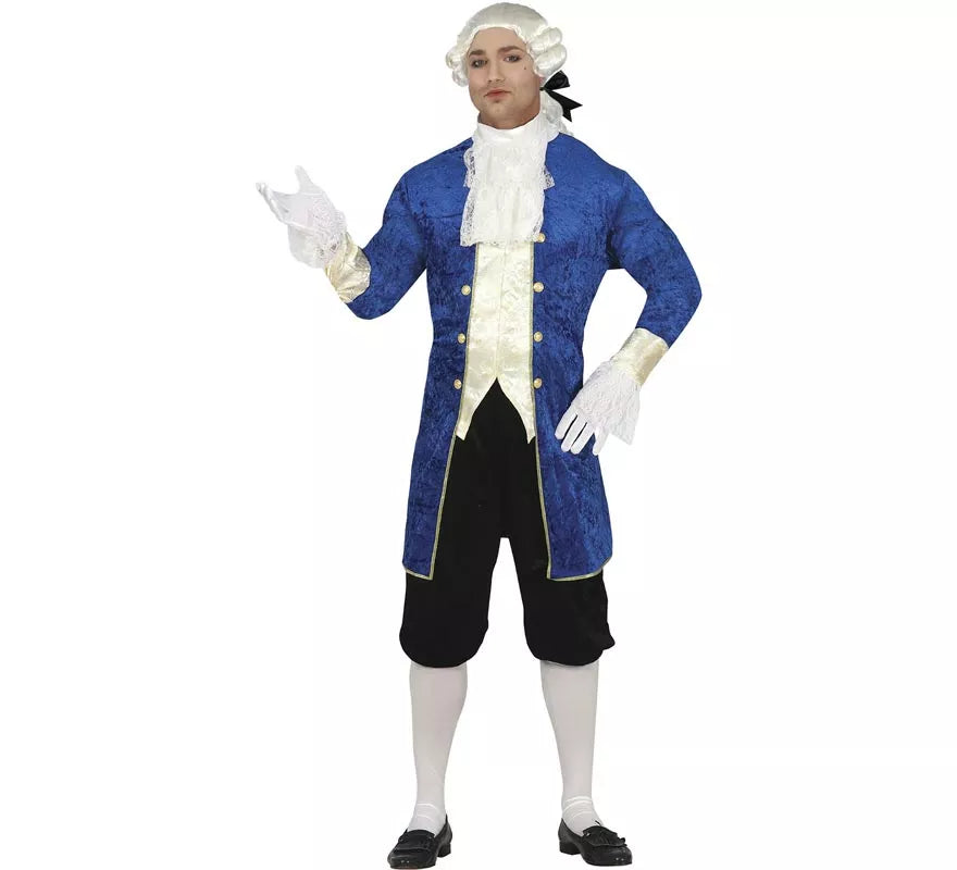 Translation missing: de.Disfraz de Marqués Distinguido Azul para hombre