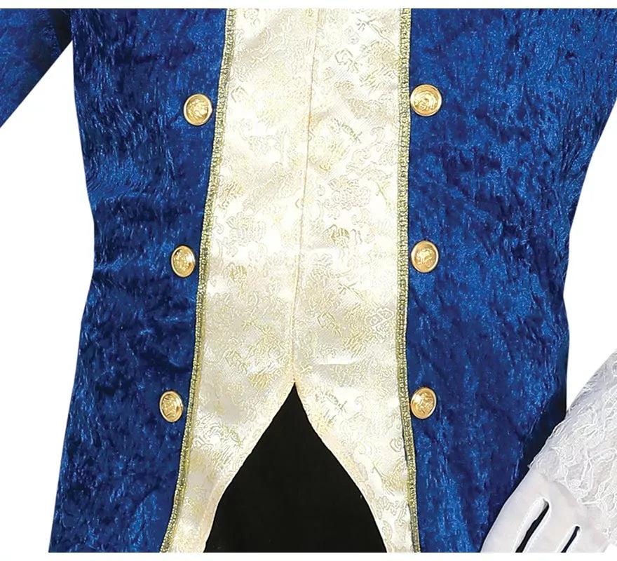 Translation missing: de.Disfraz de Marqués Distinguido Azul para hombre