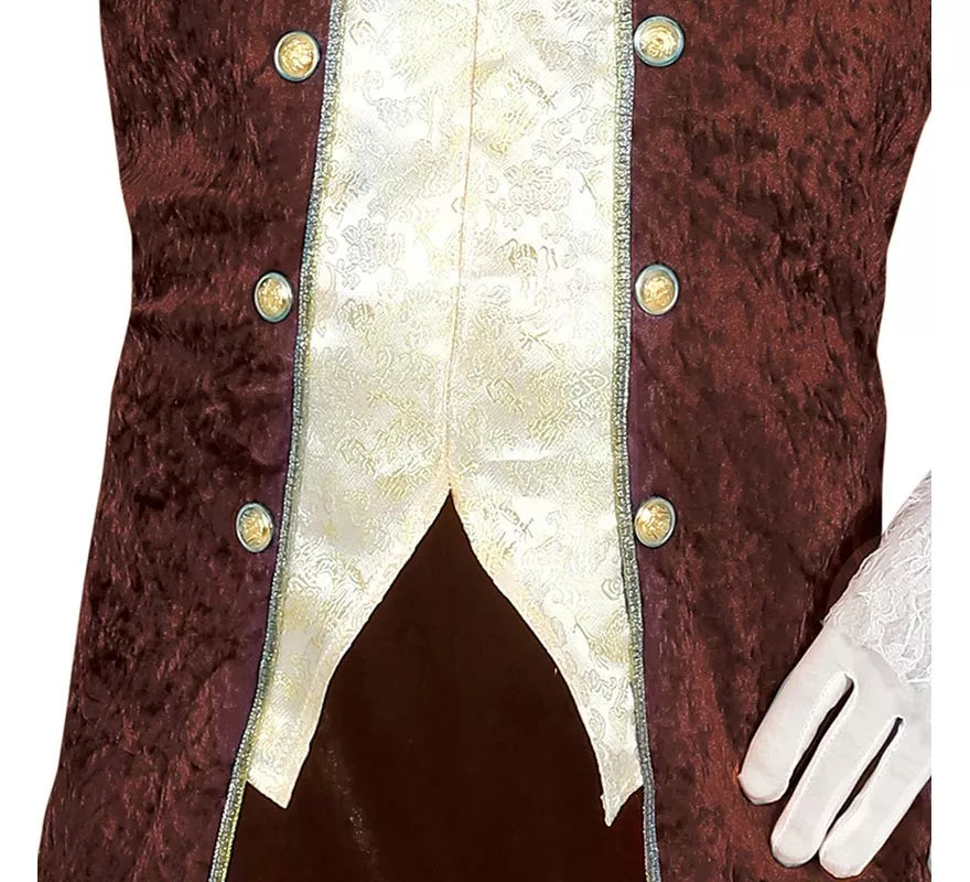 Disfraz de Marqués marrón elegante para hombre