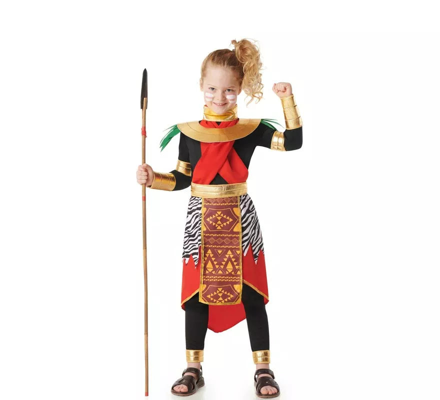 Translation missing: de.Disfraz de Masai Africano rojo elegante para niños