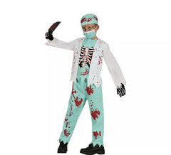 Zombie-Skelett-Doktorkostüm für Kinder