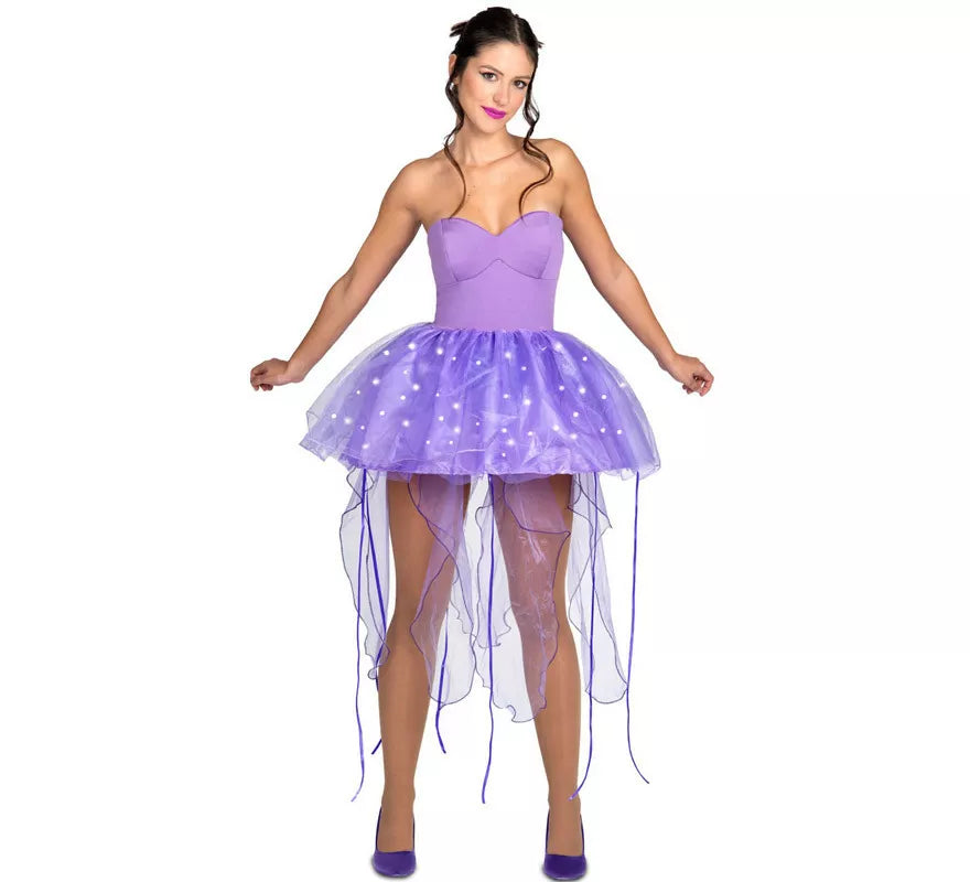 Translation missing: de.Disfraz de Medusa Morada con tentáculos para mujer