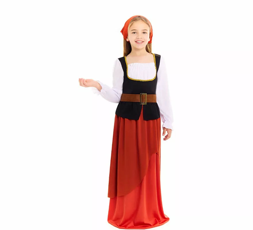 Translation missing: de.Disfraz de Mesonera Medieval para niña