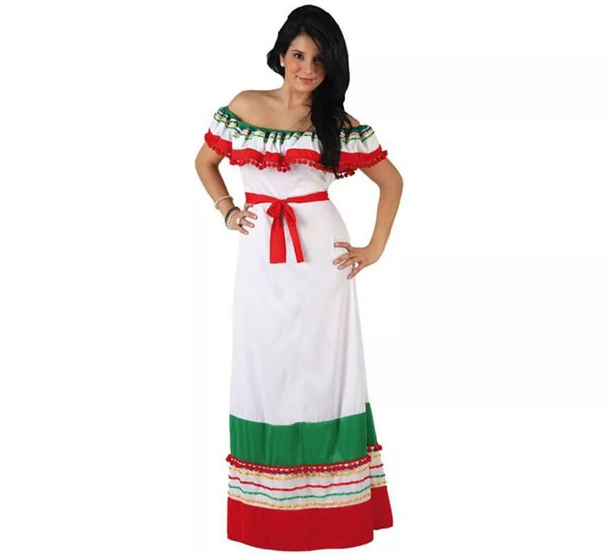 Translation missing: de.Disfraz de Mexicana Tricolor para mujer