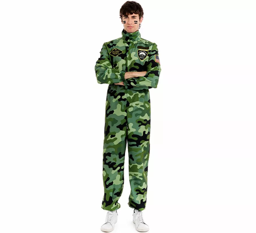 Translation missing: de.Disfraz de Militar Camuflaje para hombre