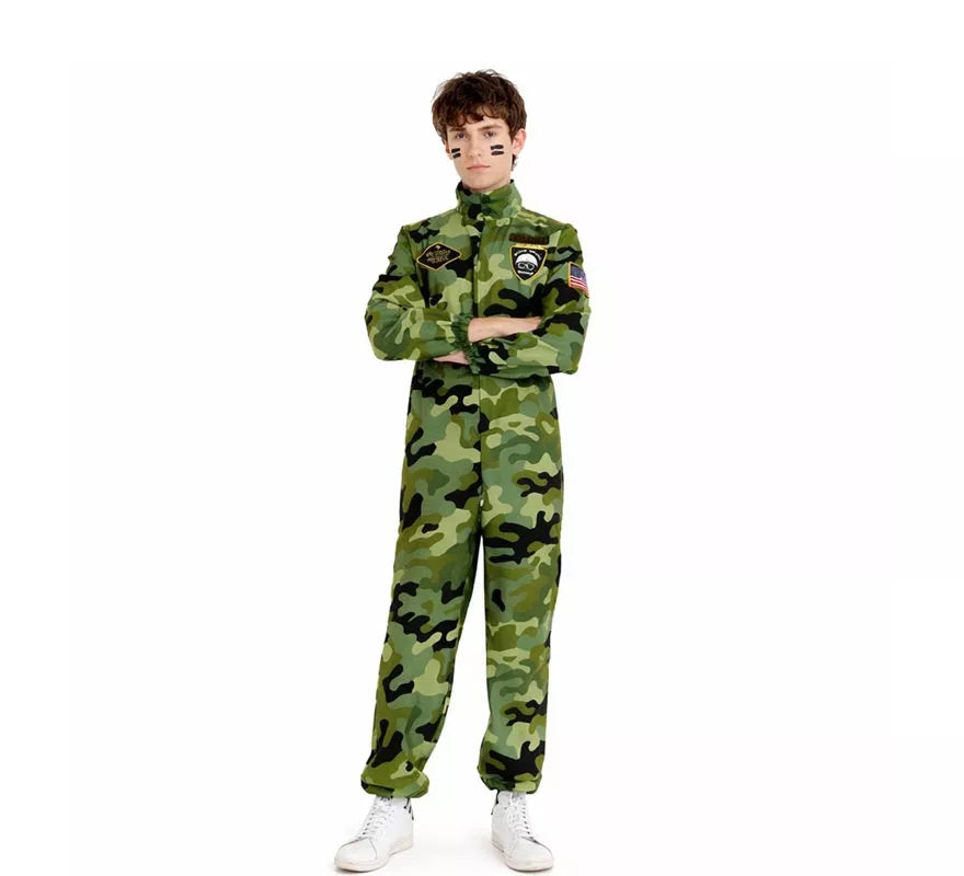 Translation missing: de.Disfraz de Militar Camuflaje para hombre