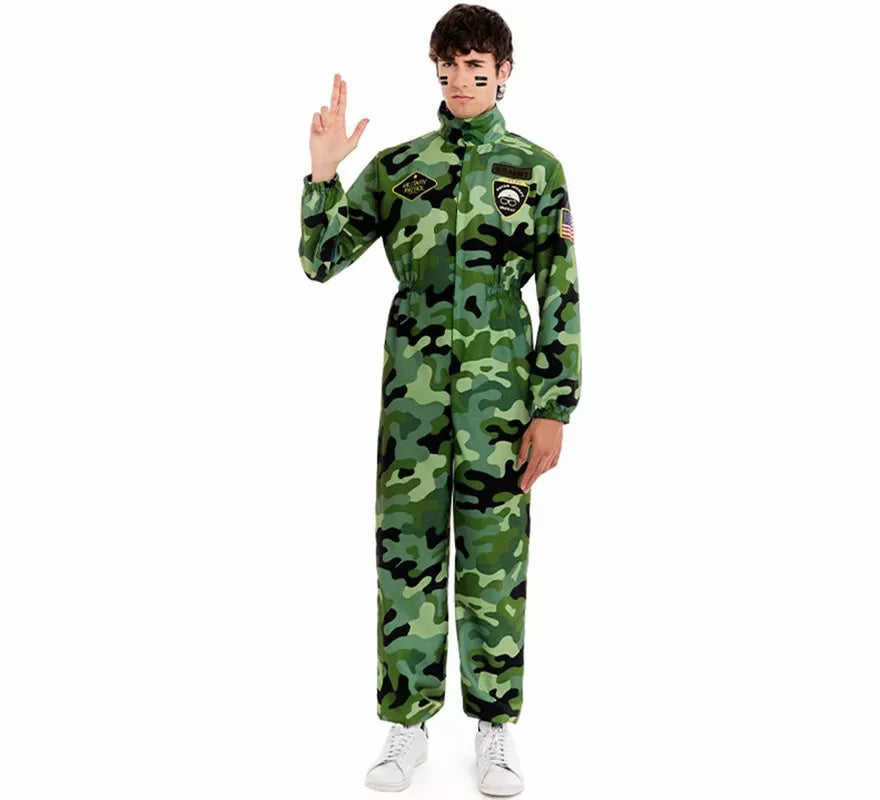 Translation missing: de.Disfraz de Militar Camuflaje para hombre