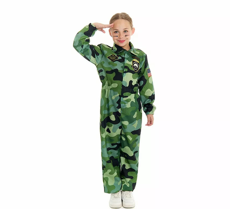 Translation missing: de.Disfraz de Militar Camuflaje para niño