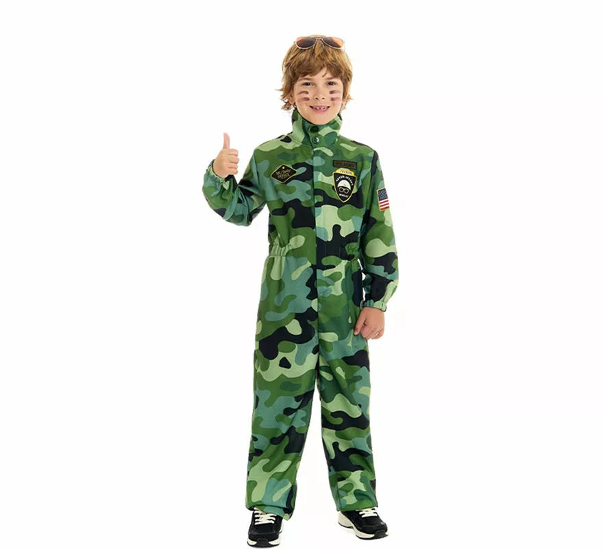 Translation missing: de.Disfraz de Militar Camuflaje para niño