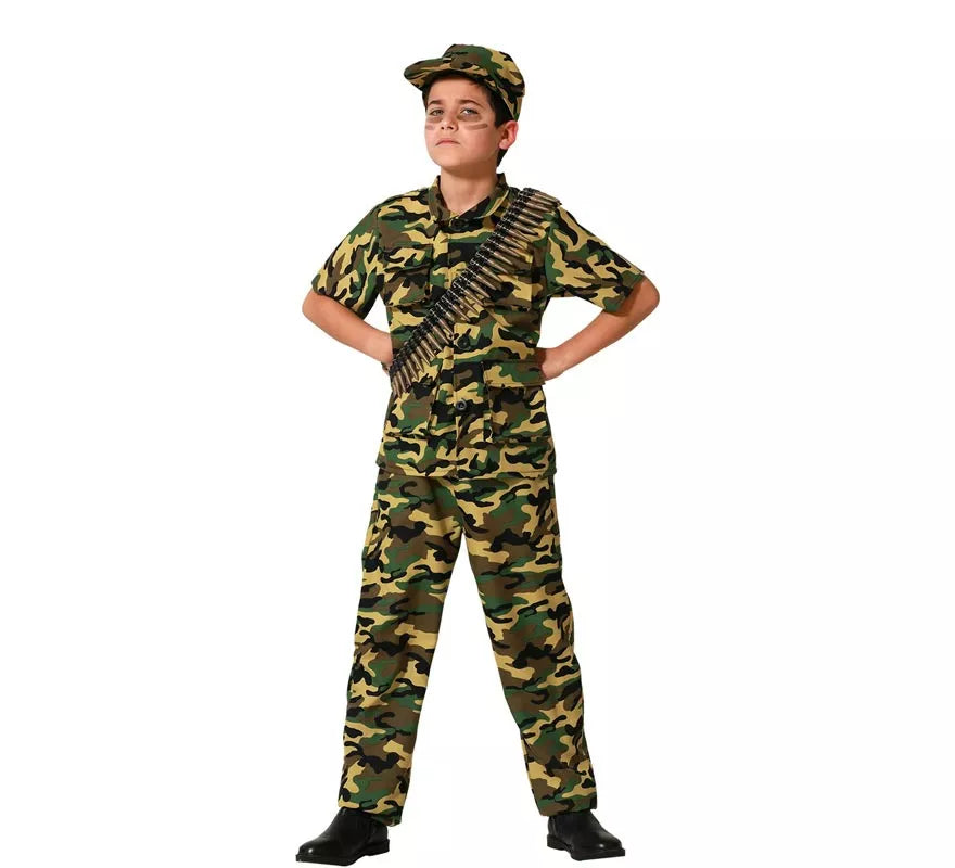 Translation missing: de.Disfraz de Militar traje camuflado para niño