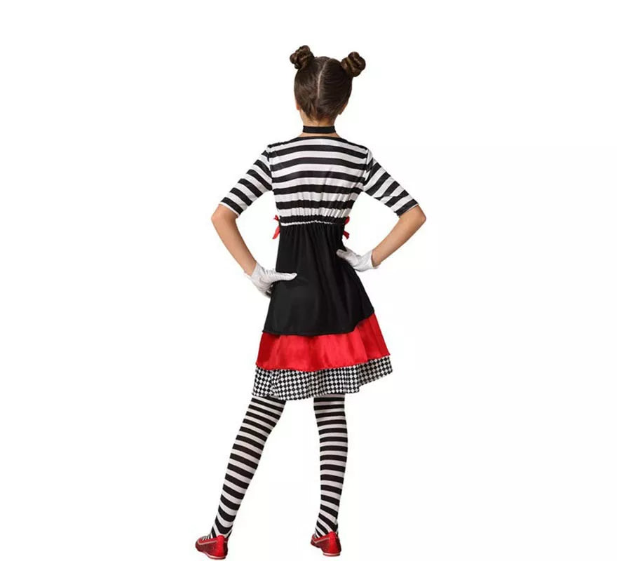 Translation missing: de.Disfraz de Mimo con Vestido para niña