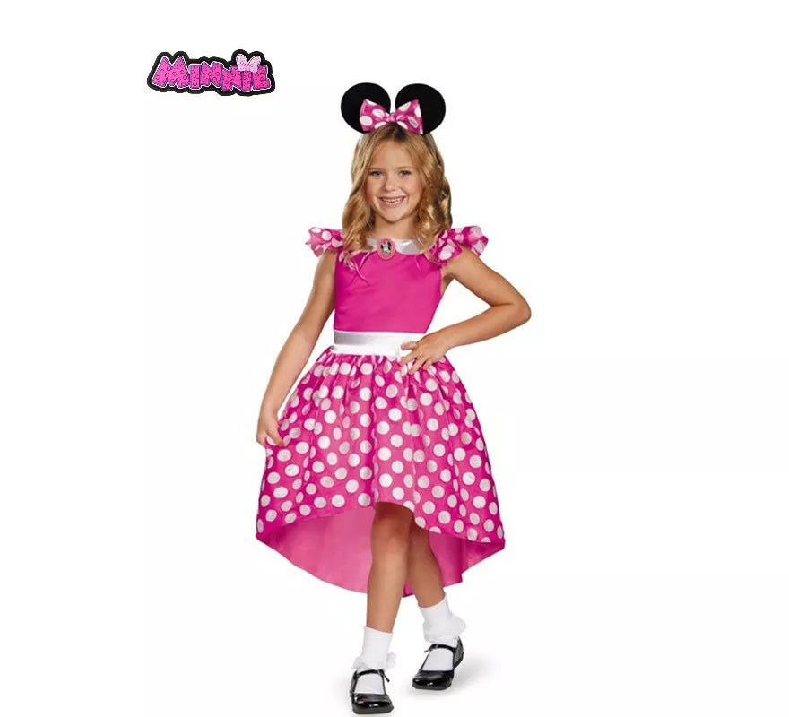 Translation missing: de.Disfraz de Minnie Rosa con Lunares Clásica para niña
