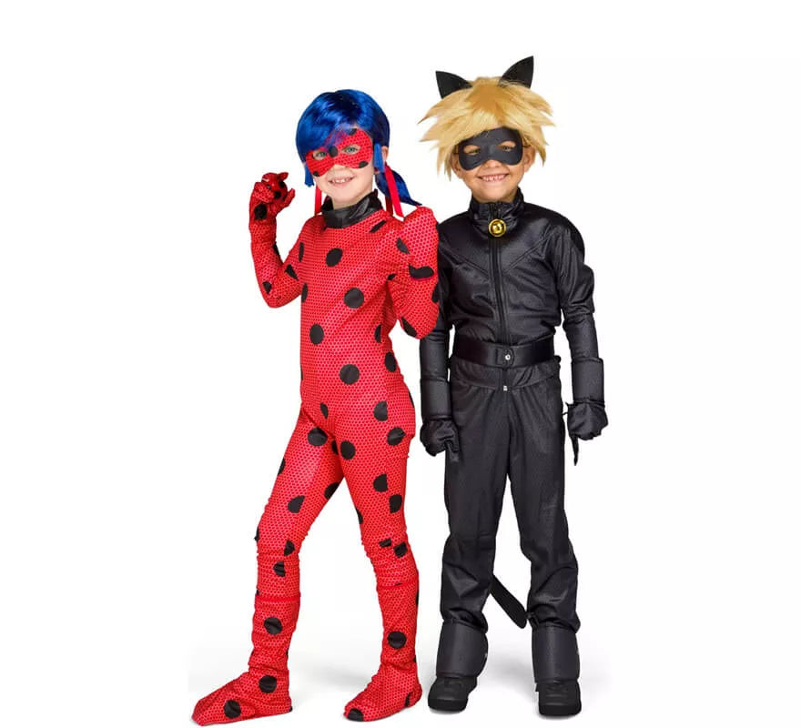 Translation missing: de.Disfraz de Miraculous Ladybug con peluca para niña