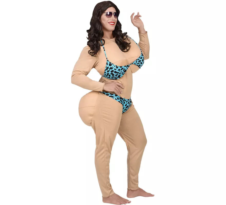 Disfraz de Miss Bikini Acolchado para hombre
