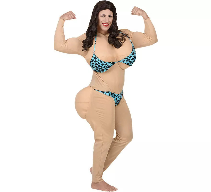 Translation missing: de.Disfraz de Miss Bikini Acolchado para hombre