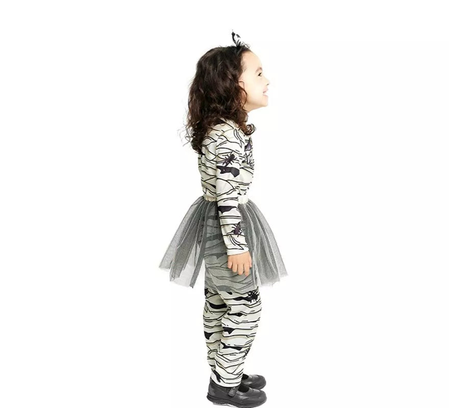 Disfraz de Momia con diadema y tutú para bebé y niña