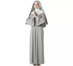 Graue Nonne Kostüm für Damen