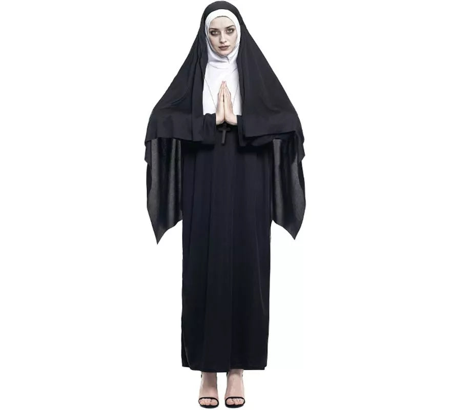 Translation missing: de.Disfraz de Monja Negro para mujer