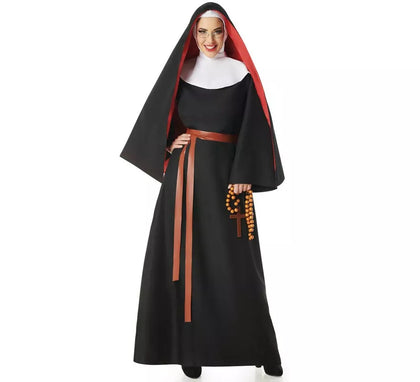 Disfraz de Monja negro para mujer