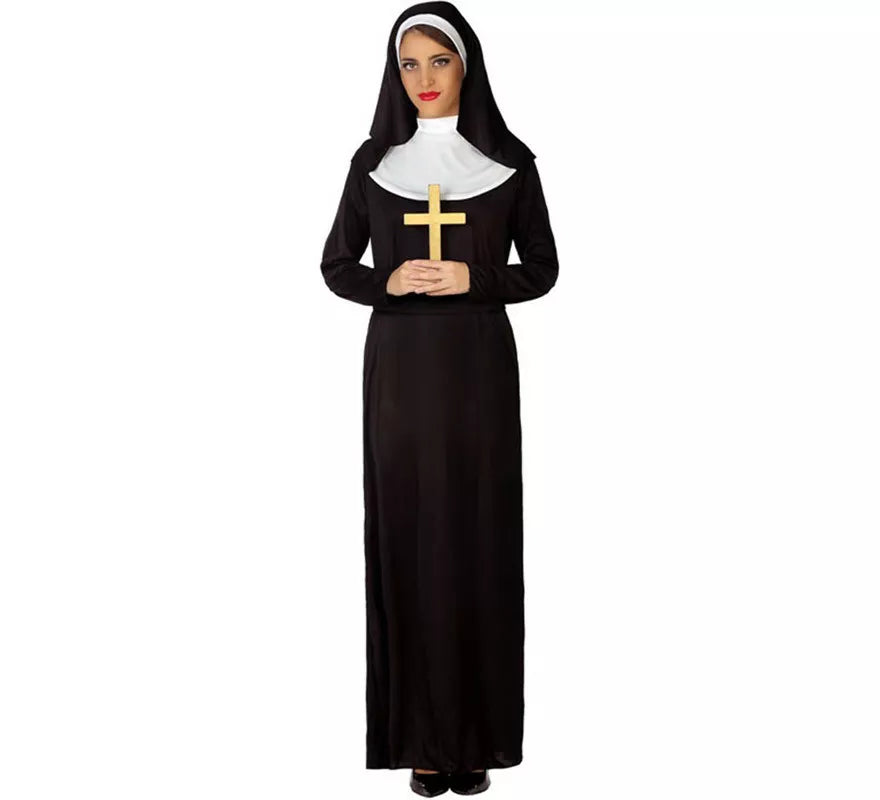 Translation missing: de.Disfraz de Monja negro para mujer