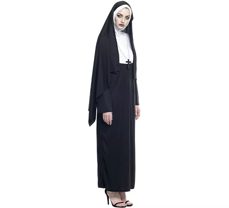 Disfraz de Monja Negro para mujer