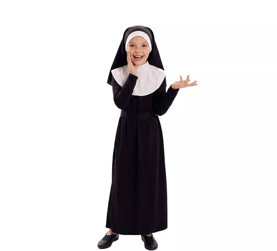Translation missing: de.Disfraz de Monja negro para niña