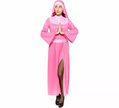Rosa Nonnenkostüm für Damen