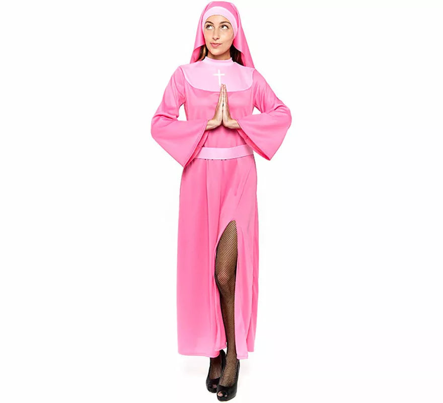 Translation missing: de.Disfraz de Monja rosa para mujer