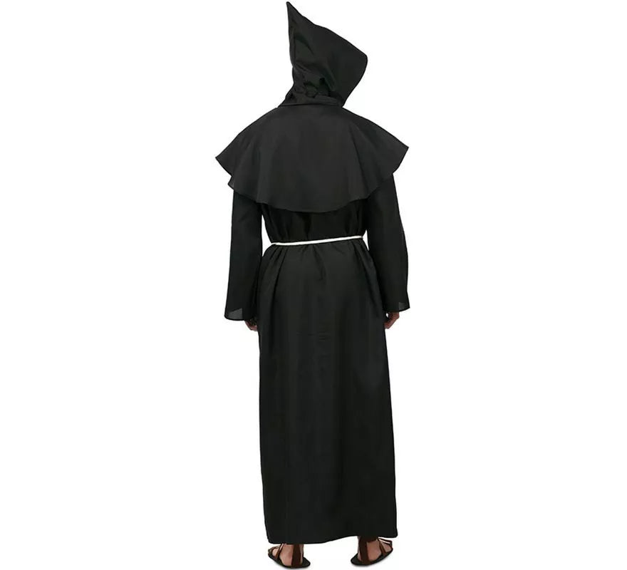 Translation missing: de.Disfraz de Monje medieval oscuro con cruz para hombre
