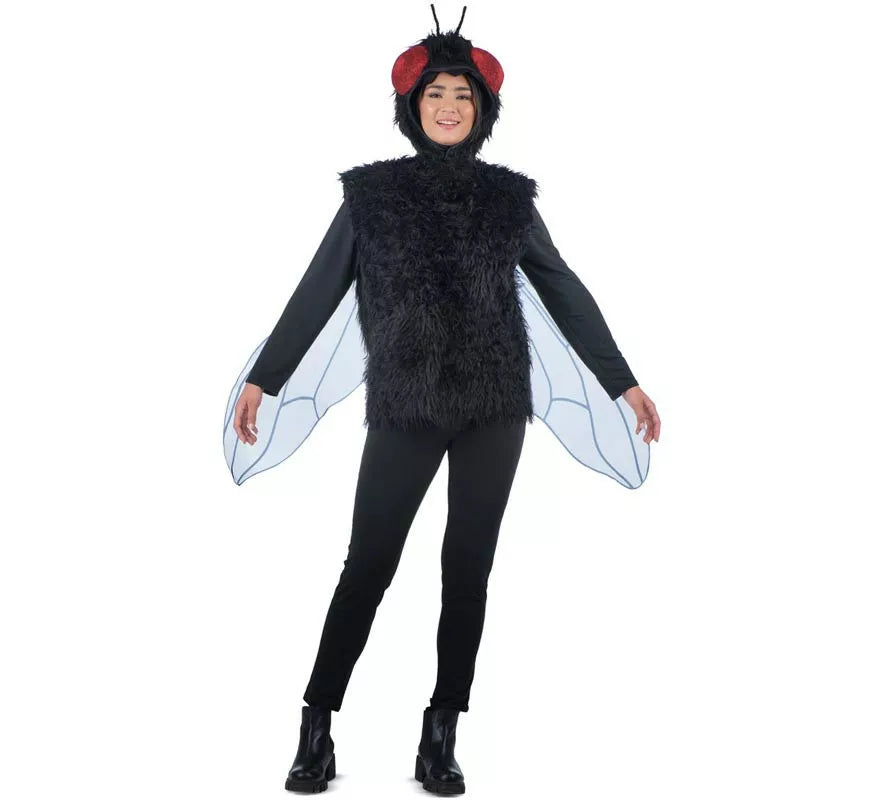 Disfraz de Mosca con gorro y alas para adulto