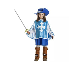 Blaues Musketierkostüm für Mädchen