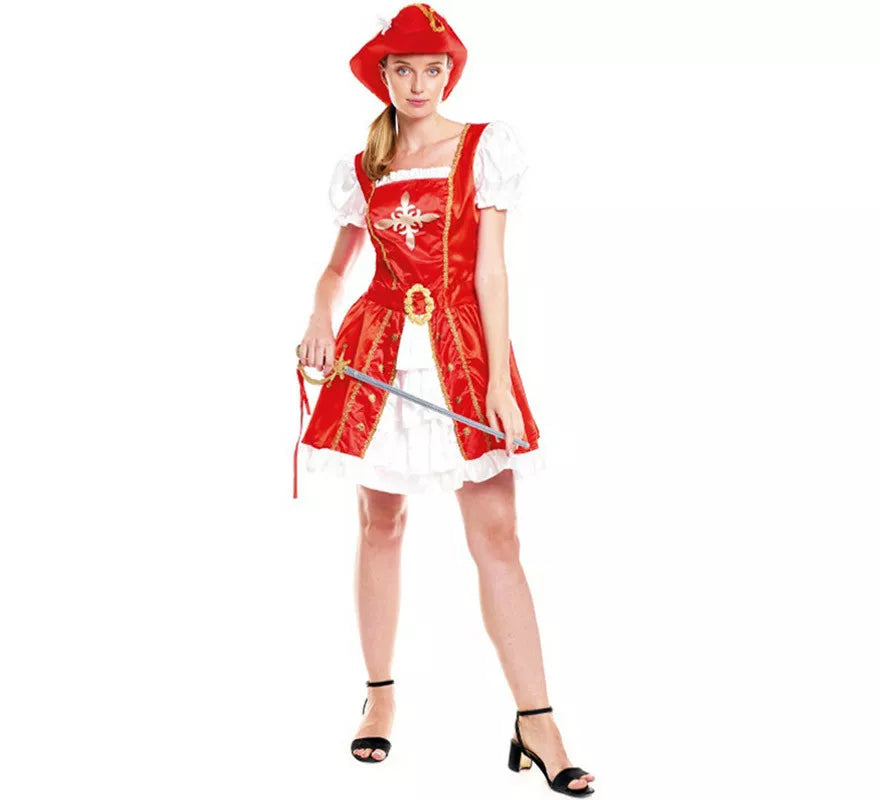 Translation missing: de.Disfraz de Mosquetera Roja en Vestido para mujer