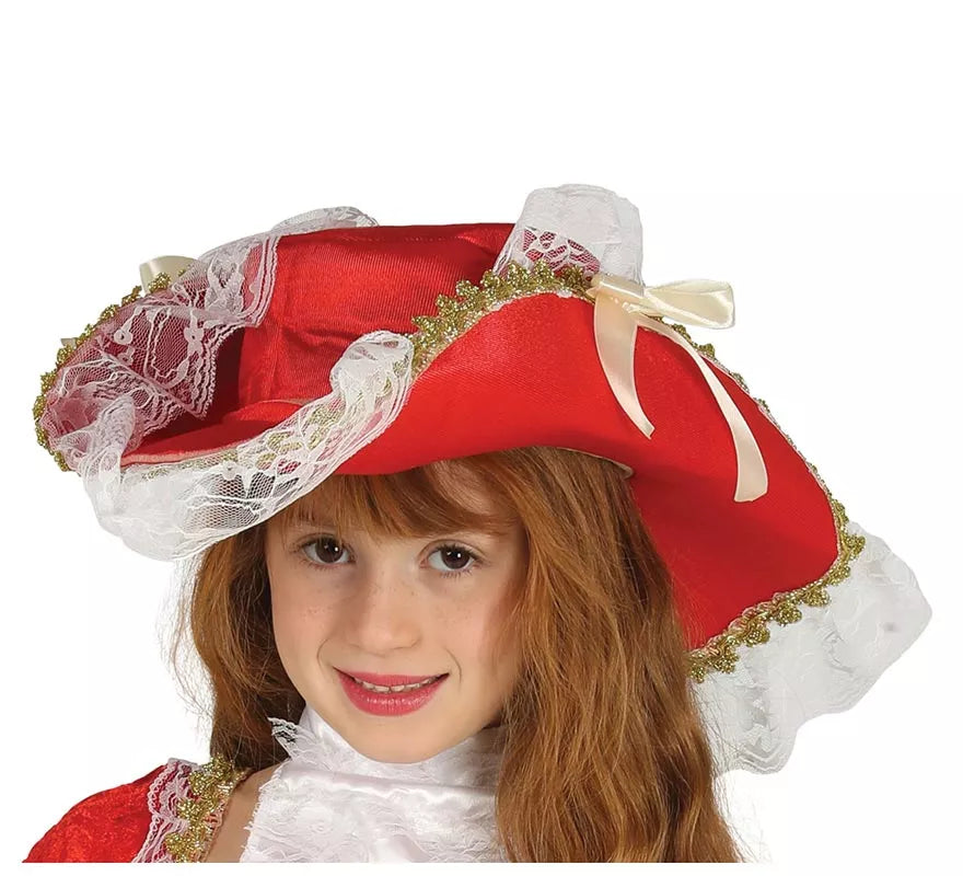 Translation missing: de.Disfraz de Mosquetera roja Flor de Lis para niña